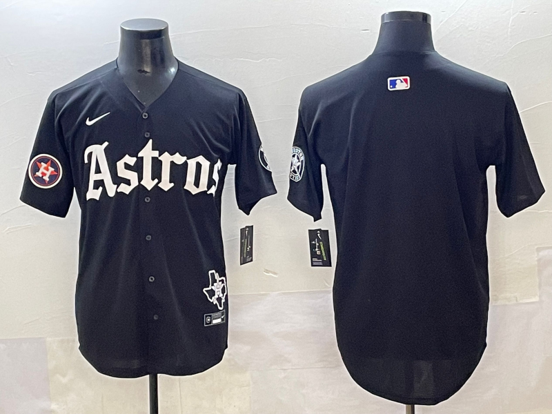 Men Houston Astros blank black MLB Nike 2025 jersey style  30